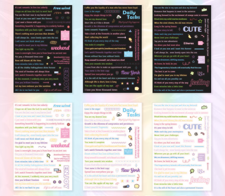 Gold Stamping Retro Gamer Magazine Journal Between the Lines Stickers Pack