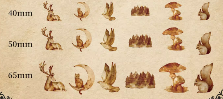 Retro Twilight Nature Journal Stickers Pack