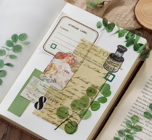 Monet Garden Plants Retro Journal Stickers Pack