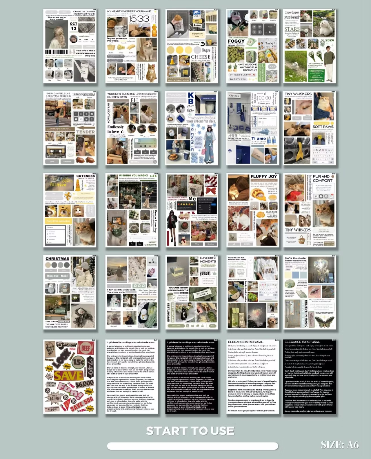 V4 Instagram Style A6 Die-Cut Sticker Set - 50 Sheets