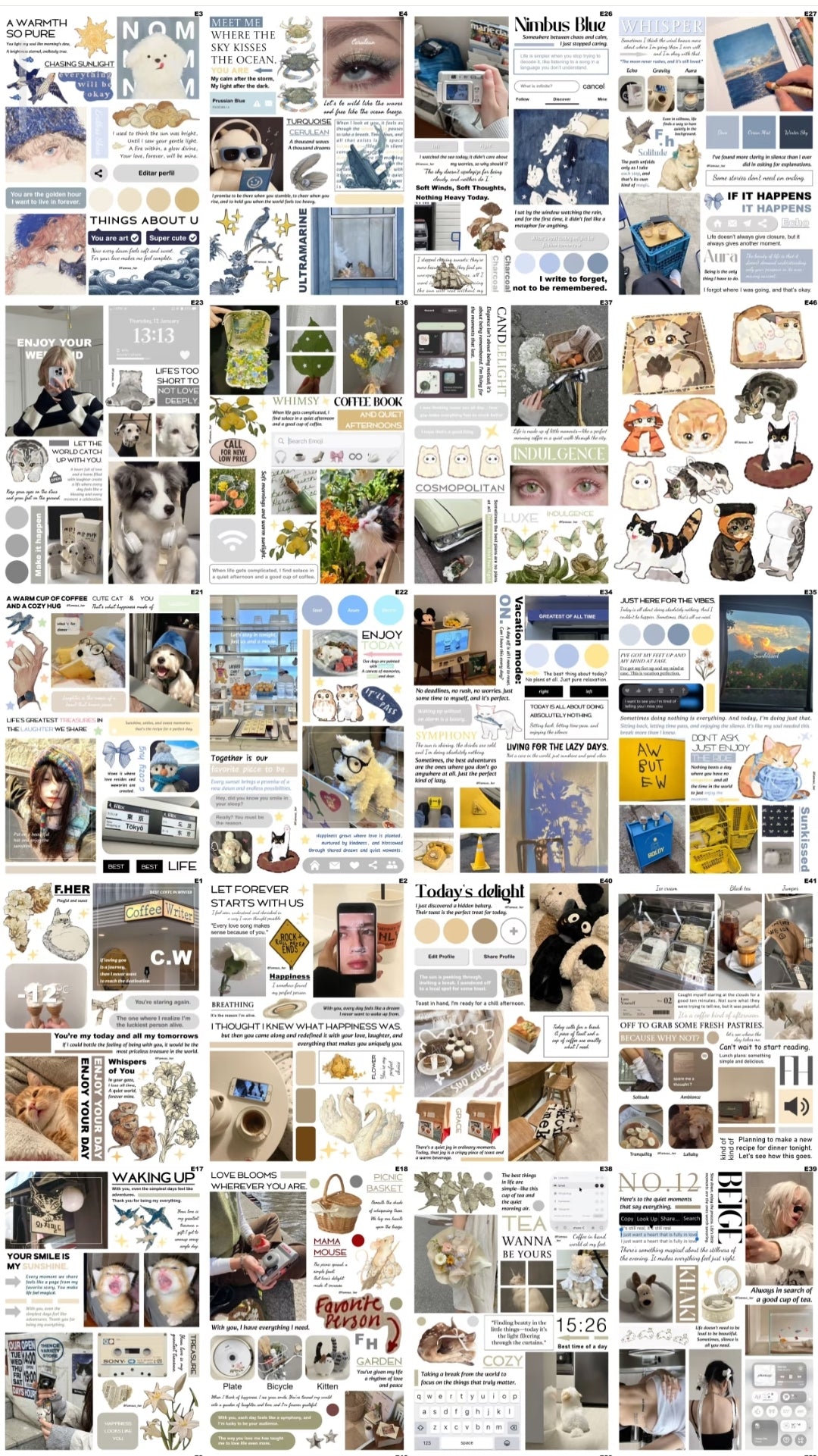 V6 Instagram Style A6 Die-Cut Sticker Set - 50 Sheets