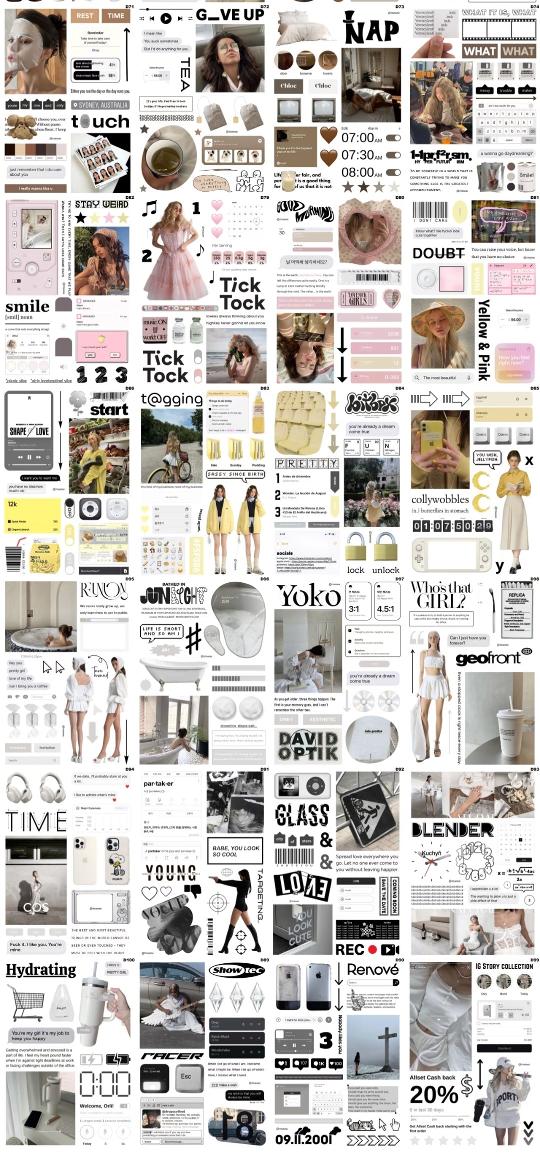 V5 Instagram Style A6 Die-Cut Sticker Set - 50 Sheets