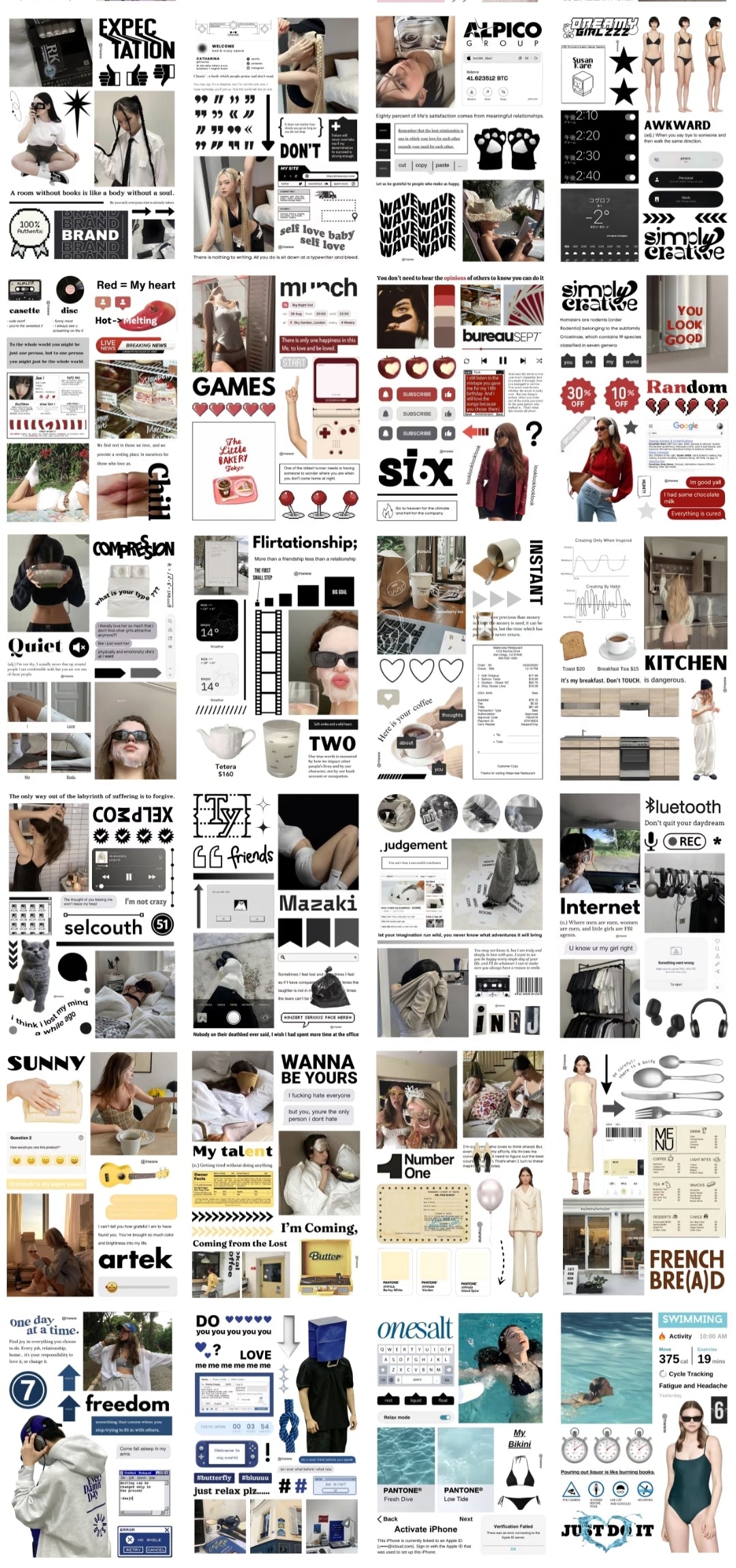 V3 Instagram Style A6 Die-Cut Sticker Set - 50 Sheets