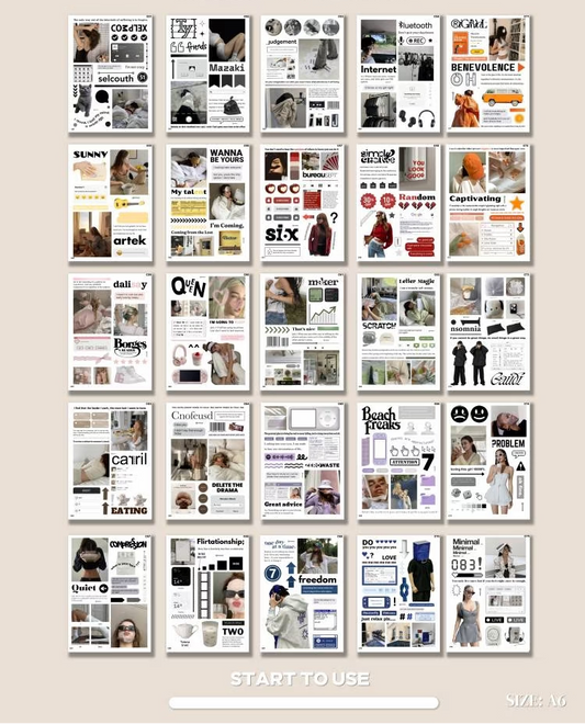 V3 Instagram Style A6 Die-Cut Sticker Set - 50 Sheets