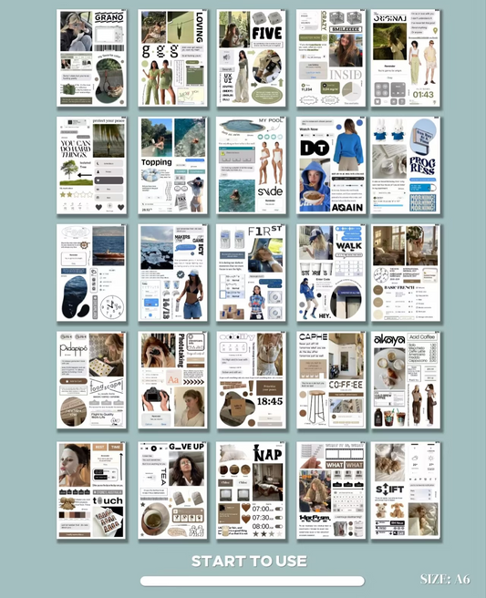 V5 Instagram Style A6 Die-Cut Sticker Set - 50 Sheets