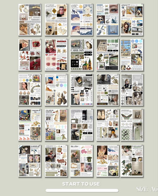V6 Instagram Style A6 Die-Cut Sticker Set - 50 Sheets