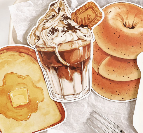 Bread Coffee Good Weather Stickers Pack