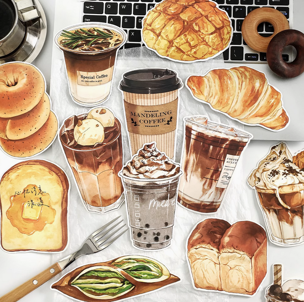 Bread Coffee Good Weather Stickers Pack