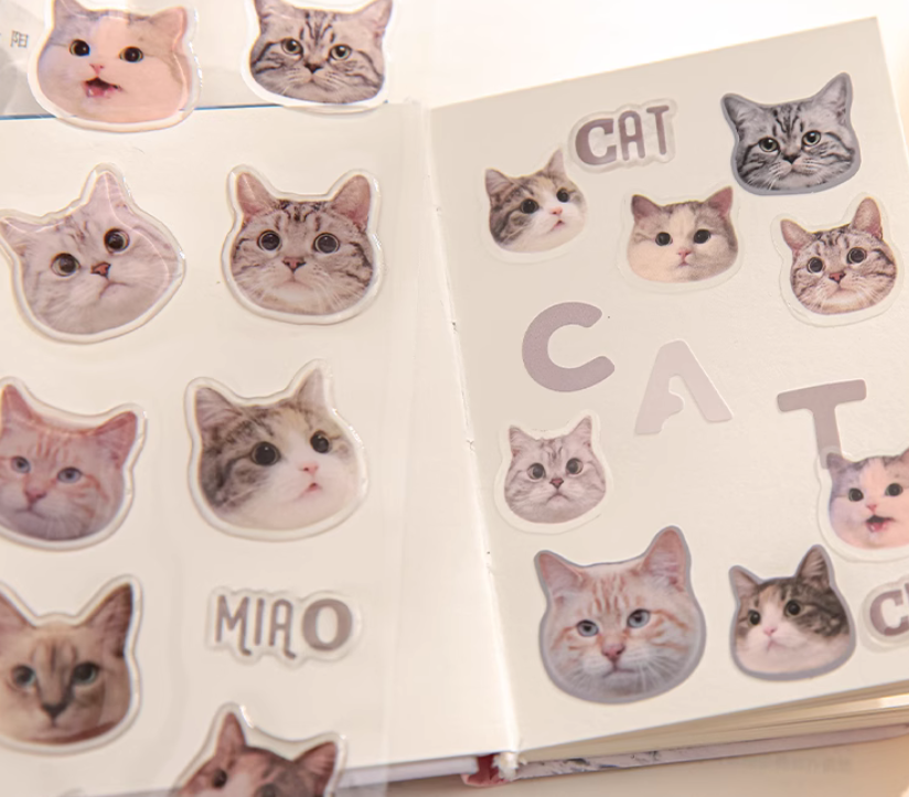 3D kitty Stickers