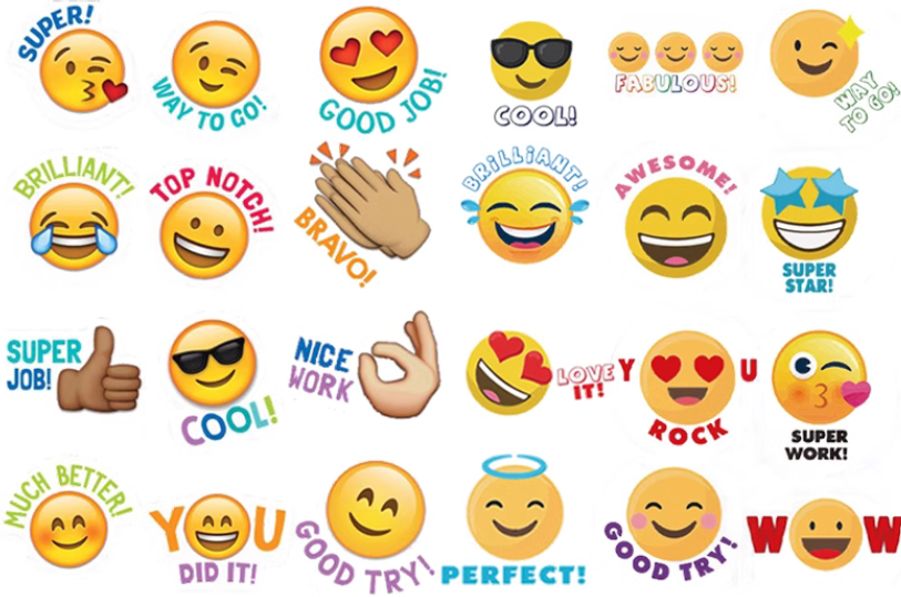 Emoji Cartoon Stickers Roll