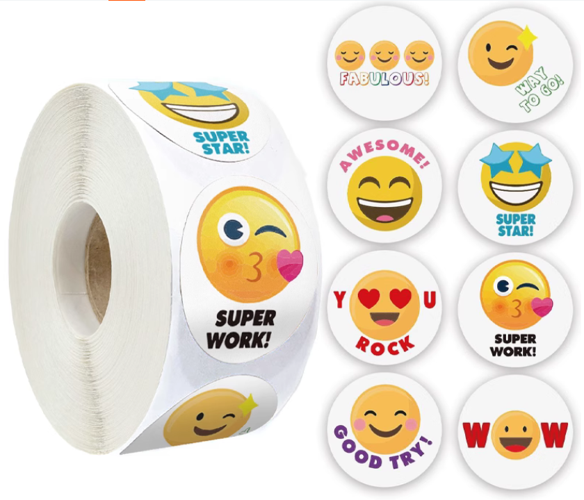 Emoji Cartoon Stickers Roll