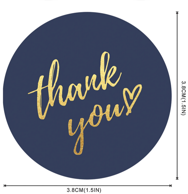 Gold Stamping Thank You Stickers Roll