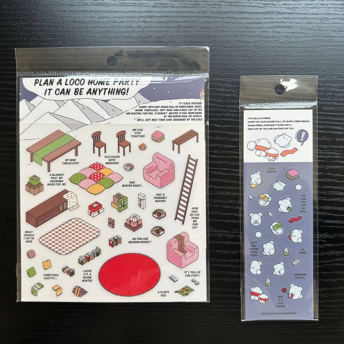 3D Scene DIY Clear Stickers Set