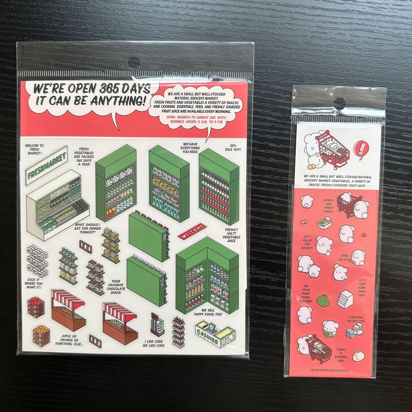 3D Scene DIY Clear Stickers Set