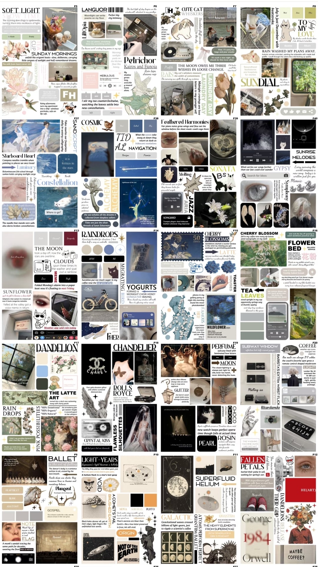 V7 Instagram Style A6 Die-Cut Sticker Set - 50 Sheets