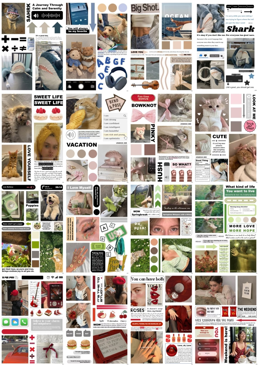 V1 Instagram Style A6 Die-Cut Sticker Set - 50 Sheets