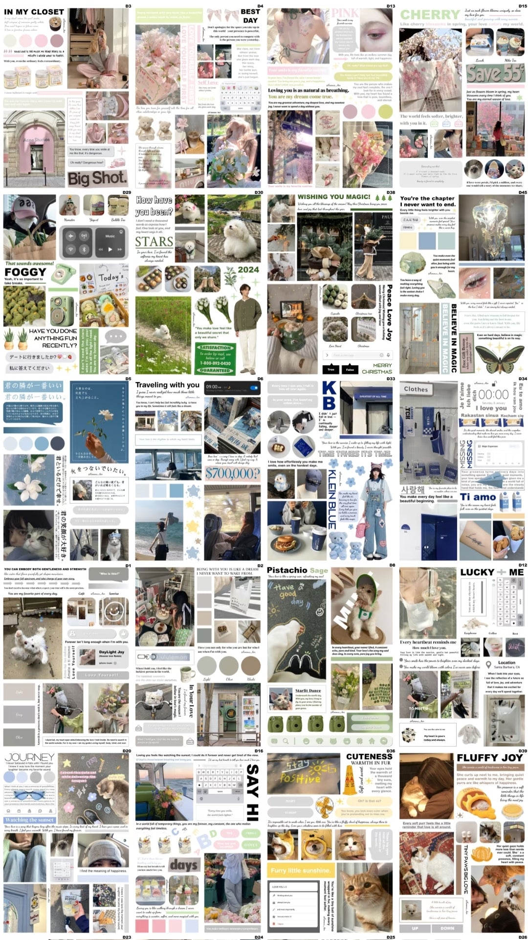 V4 Instagram Style A6 Die-Cut Sticker Set - 50 Sheets