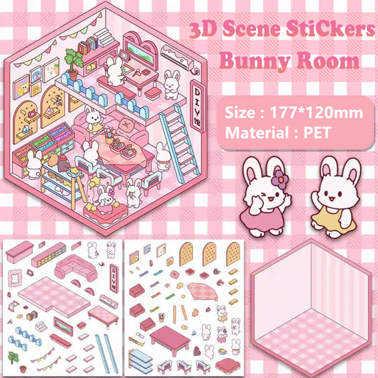001-DIY 3D Miniature House Scene Stickers